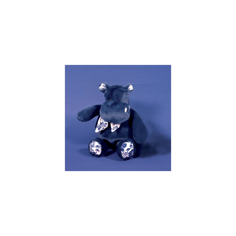 Peluche hippo bleu foncé